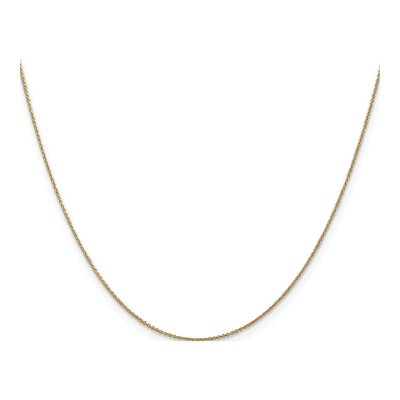 14K Yellow Gold 0.8mm 8mm Round Cable Chain – view 3