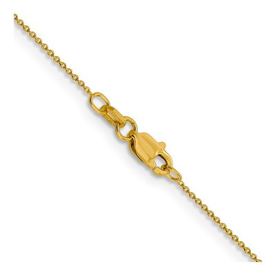 14K Yellow Gold 0.8mm 8mm Round Cable Chain – view 4