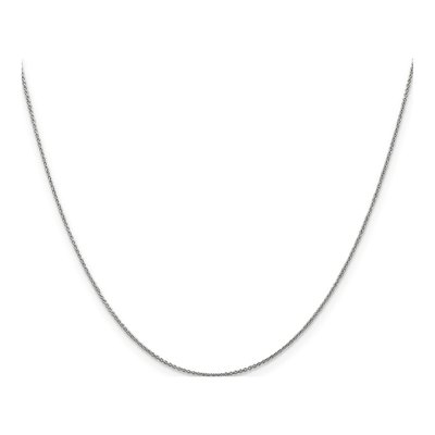 14K White Gold 0.8mm Round Cable Chain – view 4