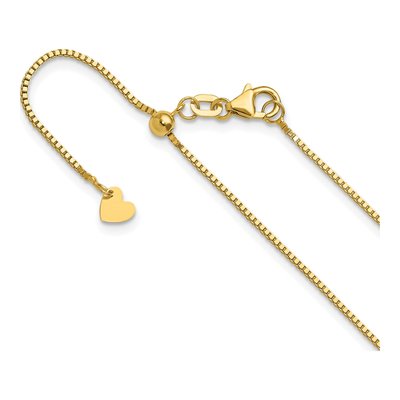 14K Yellow Gold 0.9mm Box Chain