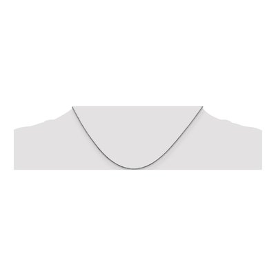 14K White Gold 0.8mm Diamond-Cut 8mm Wheat Chain – view 5
