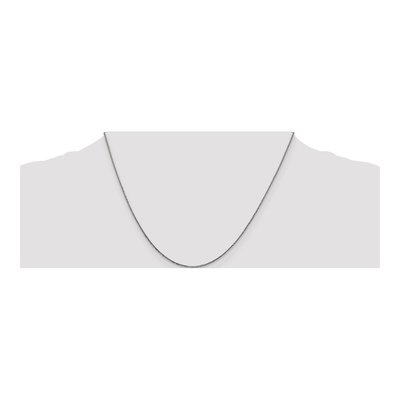14K White Gold 0.8mm Diamond-Cut Wheat Chain – view 5
