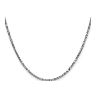 14K White Gold 2.1mm Wheat Chain – view 3