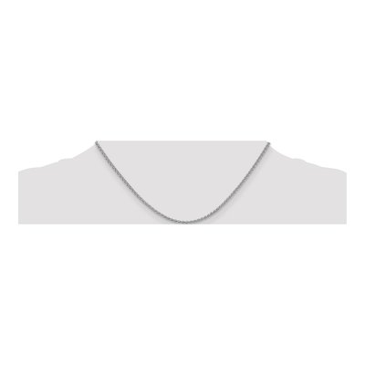14K White Gold 2.1mm Wheat Chain – view 5