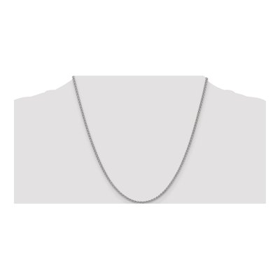 14K White Gold 2.1mm Wheat Chain – view 5