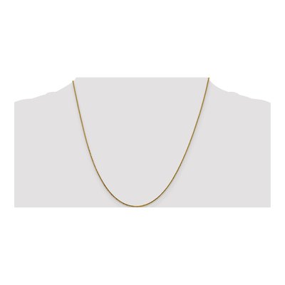 14K Yellow Gold 0.8mm Diamond-Cut Wheat Chain – view 5