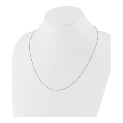 14K White Gold 1mm Wheat Chain – view 6