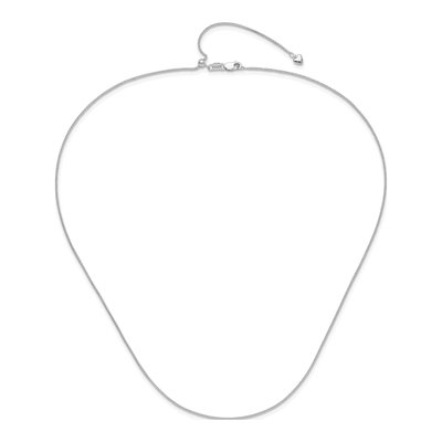 14K White Gold 1mm Wheat Chain – view 5