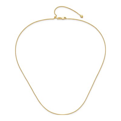14K Yellow Gold 1mm Wheat Chain – view 5