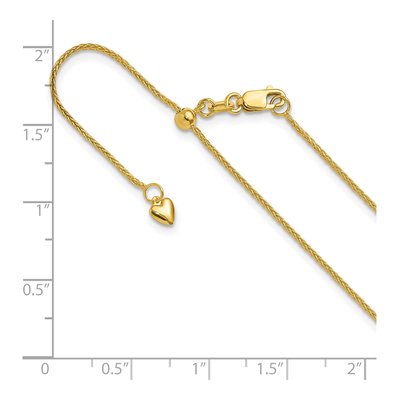 14K Yellow Gold 1mm Wheat Chain – view 7