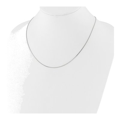 14K White Gold 0.9mm Box Chain – view 4