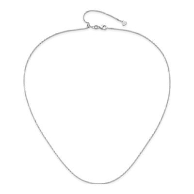 14K White Gold 0.9mm Box Chain – view 5