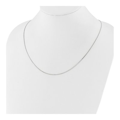 14K White Gold 0.9mm Box Chain – view 6