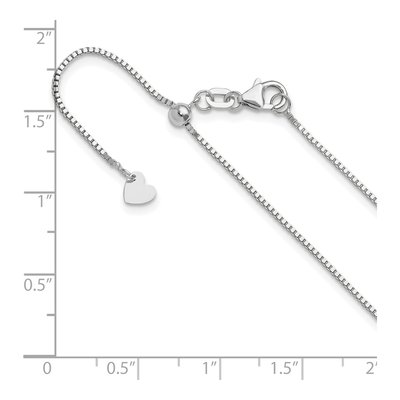 14K White Gold 0.9mm Box Chain – view 7