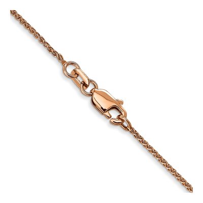 14K Rose Gold 1mm Wheat Chain – view 4