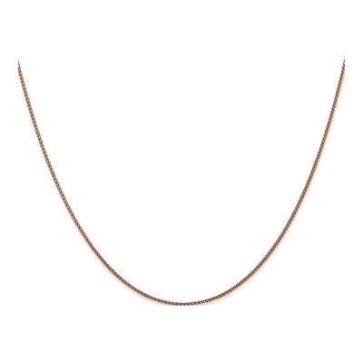 14K Rose Gold 1mm Wheat Chain – view 3