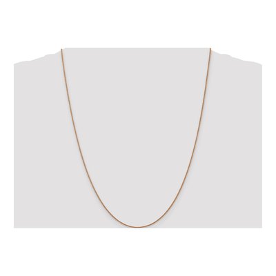 14K Rose Gold 1mm Wheat Chain – view 5
