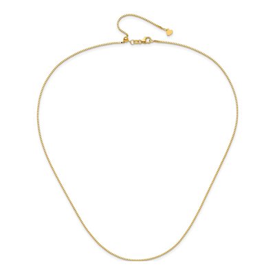 14K Yellow Gold 1mm Box Chain – view 5
