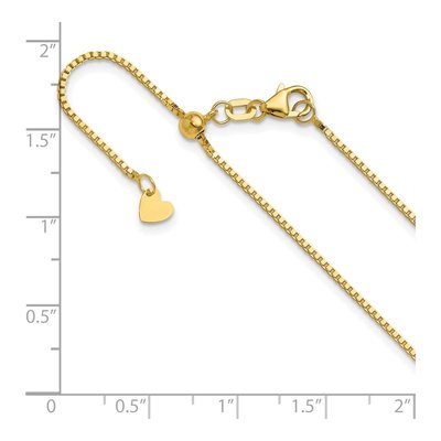 14K Yellow Gold 1mm Box Chain – view 7