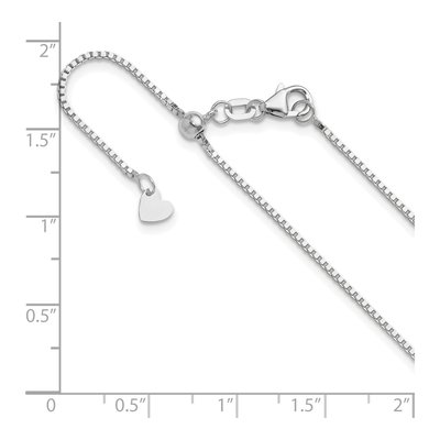14K White Gold 1mm Box Chain – view 7