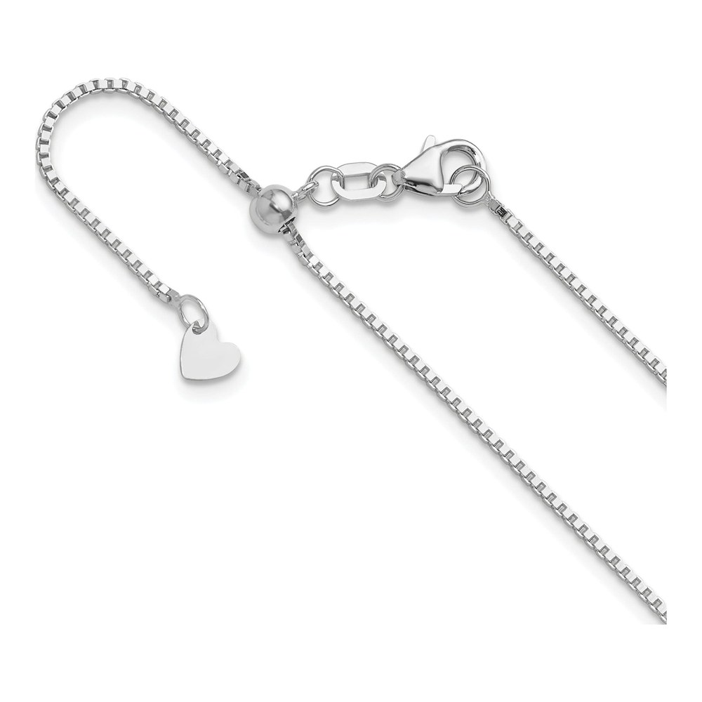 14K White Gold 1mm Box Chain