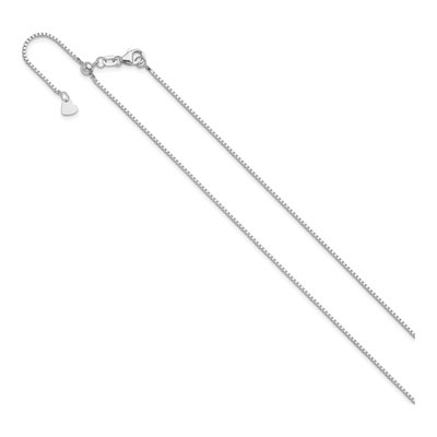 14K White Gold 1mm Box Chain – view 3