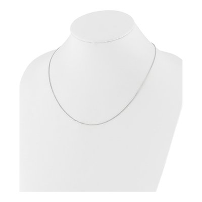 14K White Gold 1mm Box Chain – view 4