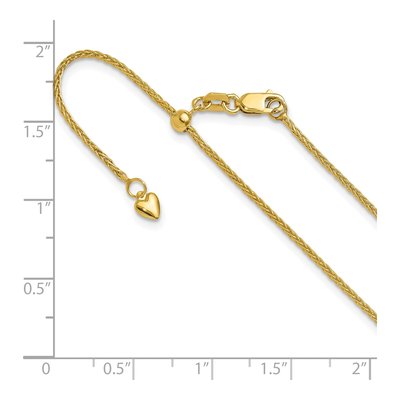 14K Yellow Gold 1.4mm Wheat Chain – view 7