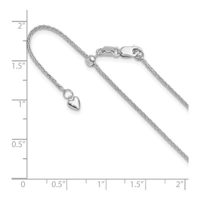 14K White Gold 1.4mm Wheat Chain – view 7