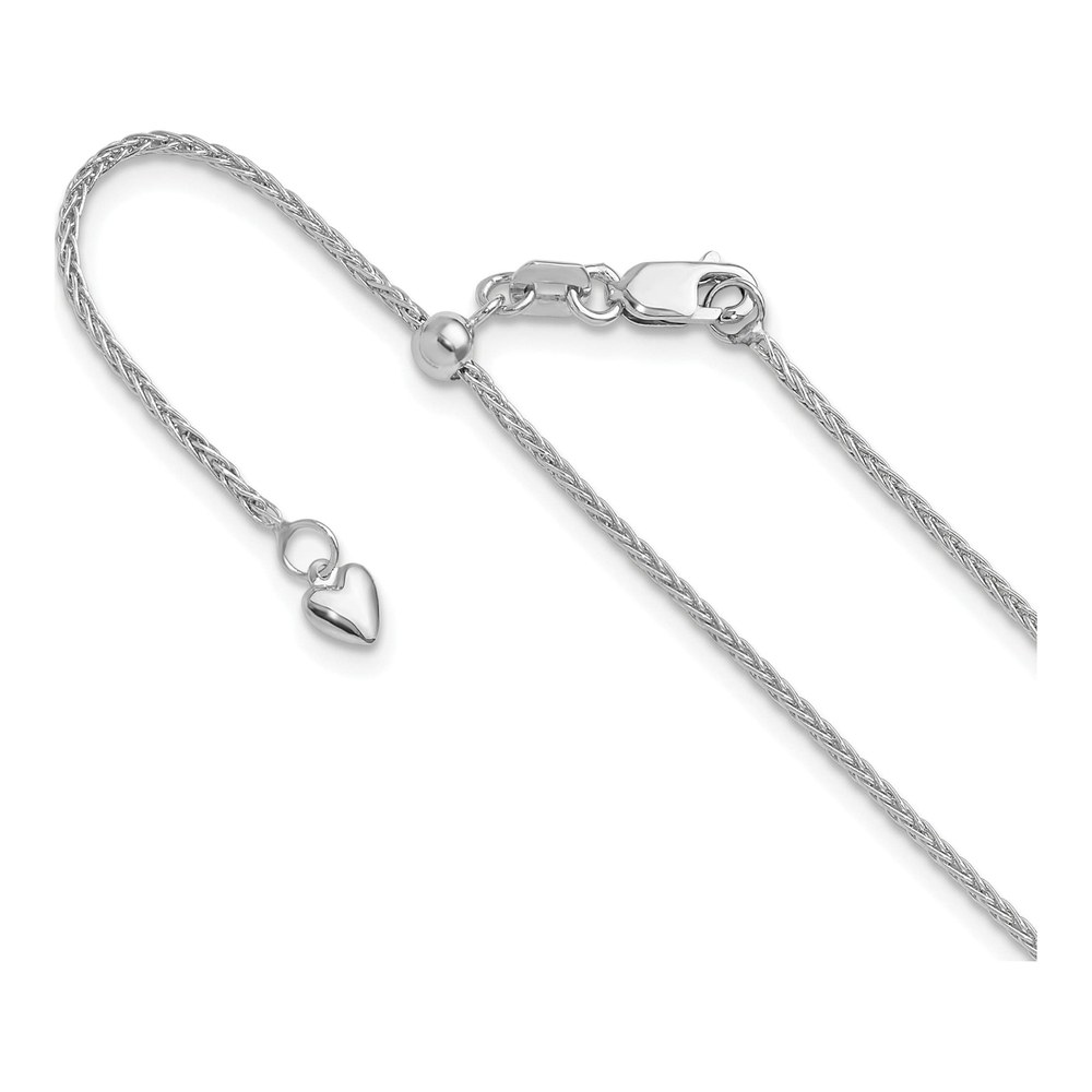14K White Gold 1.4mm Wheat Chain