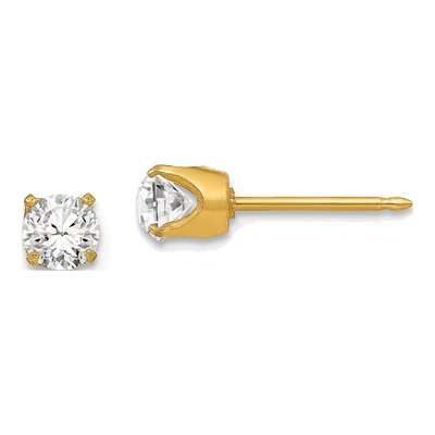 Stainless Steel Crystal Stud Earrings