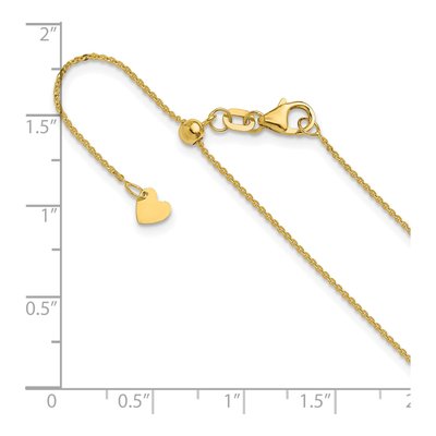 14K Yellow Gold 1.2mm Flat Cable Chain – view 7