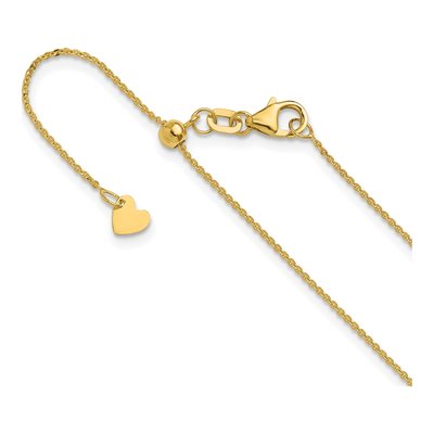 14K Yellow Gold 1.2mm Flat Cable Chain