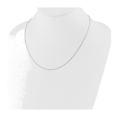 14K White Gold 1.2mm Flat Cable Chain – view 4