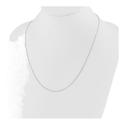 14K White Gold 1.2mm Flat Cable Chain – view 6