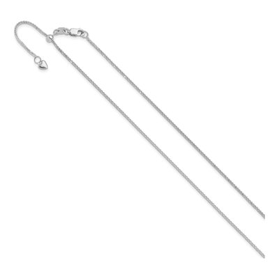 14K White Gold 1mm Wheat Chain – view 3