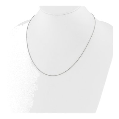 14K White Gold 1mm Wheat Chain – view 4