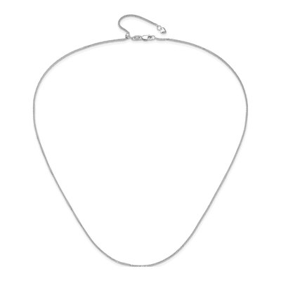 14K White Gold 1mm Wheat Chain – view 5
