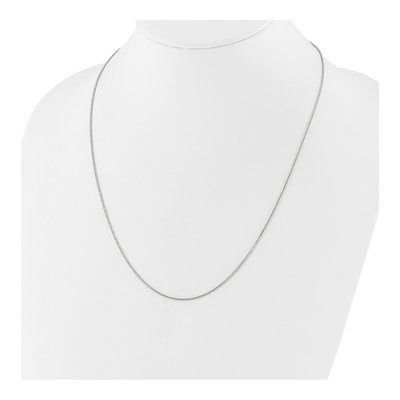 14K White Gold 1mm Wheat Chain – view 6
