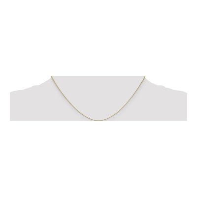 14K Yellow Gold 0.5mm Baby Box Chain – view 6