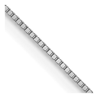 14K White Gold 0.5mm 5mm Baby Box Chain