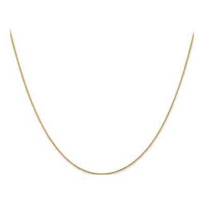 14K Yellow Gold 0.8mm Diamond-Cut Wheat Chain – view 3
