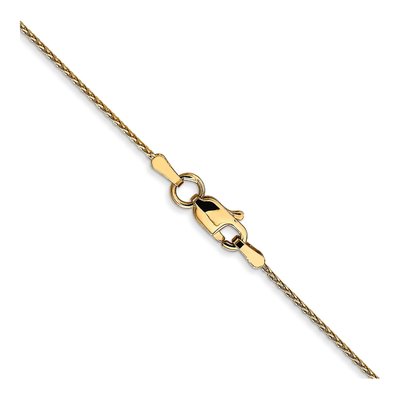 14K Yellow Gold 0.8mm Diamond-Cut Wheat Chain – view 4