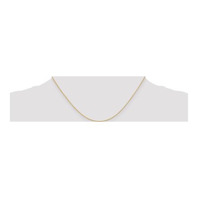 14K Yellow Gold 0.8mm Diamond-Cut Wheat Chain – view 5