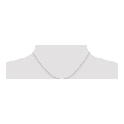 14K White Gold 0.8mm Diamond-Cut Wheat Chain – view 5