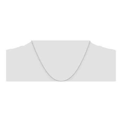14K White Gold 0.8mm Diamond-Cut Wheat Chain – view 5
