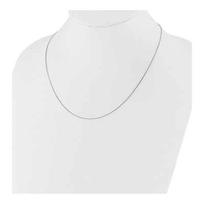14K White Gold 0.8mm Box Chain – view 4