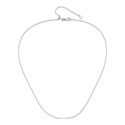 14K White Gold 0.8mm Box Chain – view 5