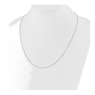 14K White Gold 0.8mm Box Chain – view 6