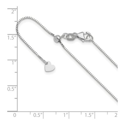 14K White Gold 0.8mm Box Chain – view 7